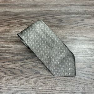 Saldarini Grey w/ Silver Check Silk Tie